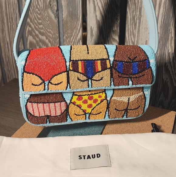 Staud Tommy Beachwear Beaded Bag (Flawed) - Picture 1 of 10